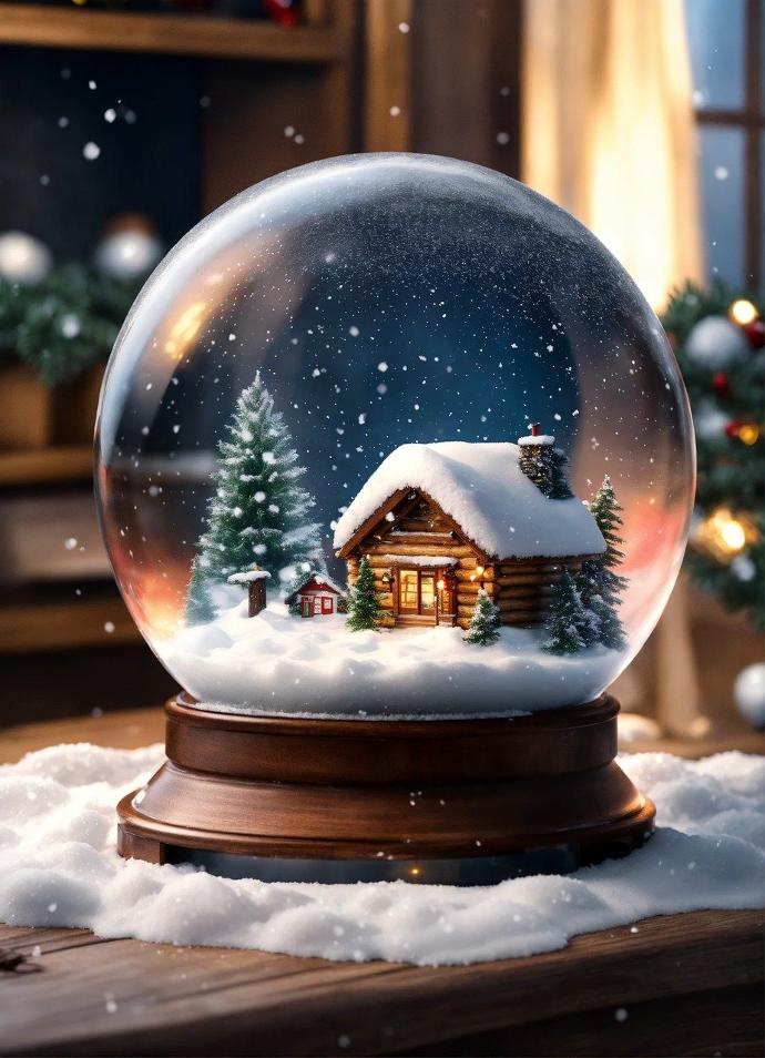 Picture of a snowglobe. Picture of a snow globe.